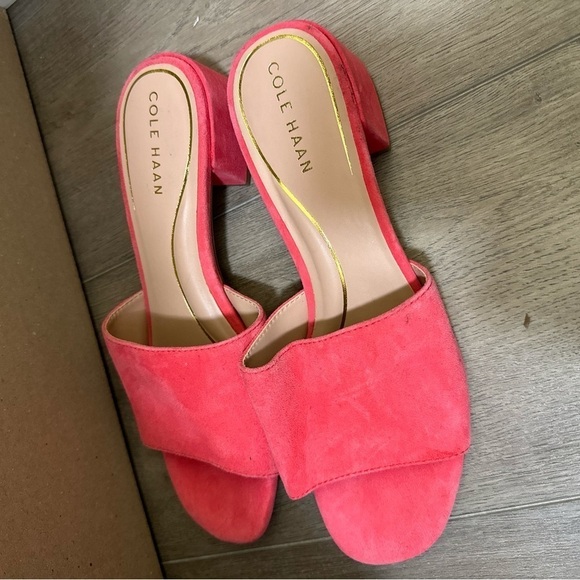 Cole Haan Geranium Calli Single Band Block Heel Slide Sandal - Size 9.5 - Picture 8 of 10